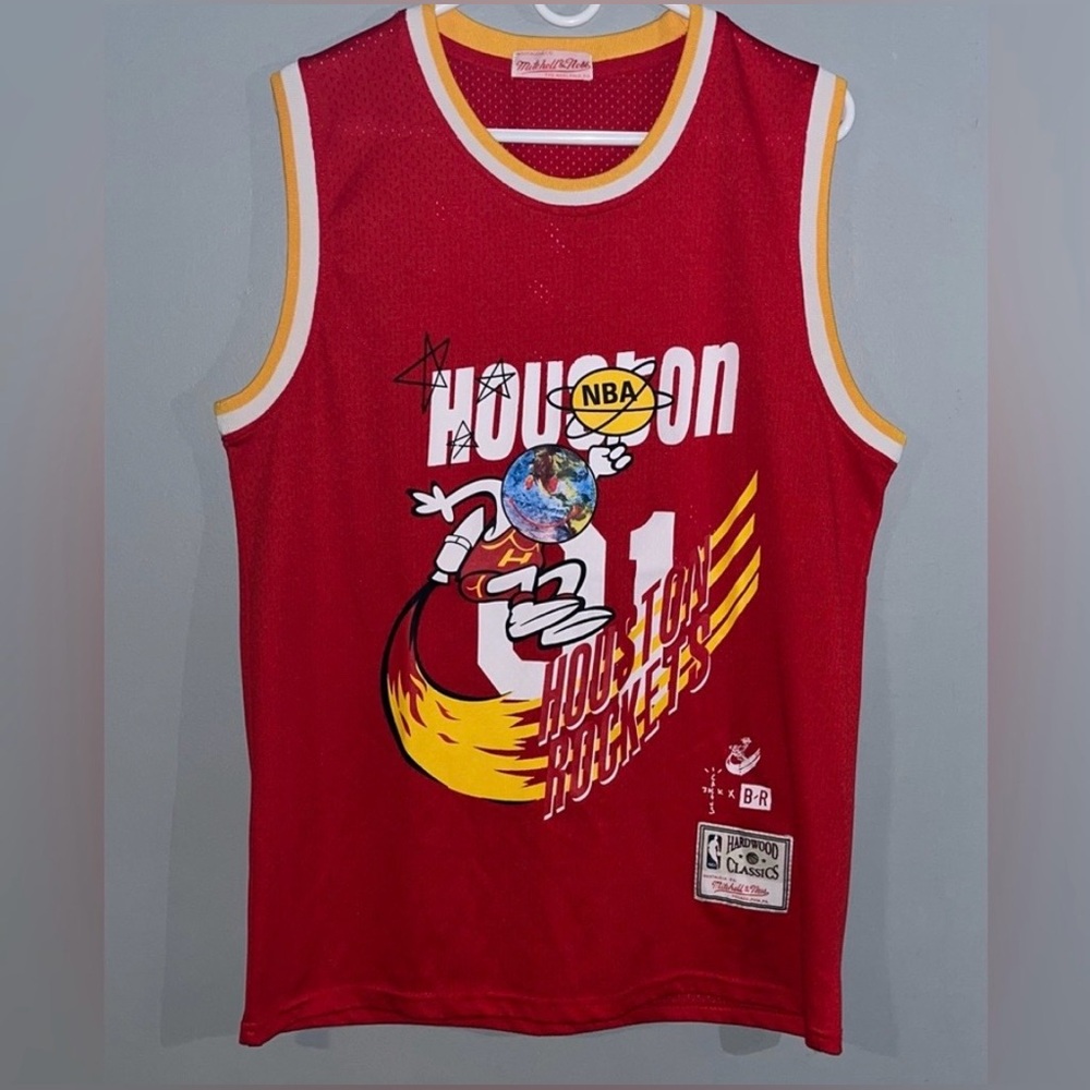 Cactus Jack by Travis Scott BR Mitchell & Ness Houston Rockets NBA Remix Jersey
